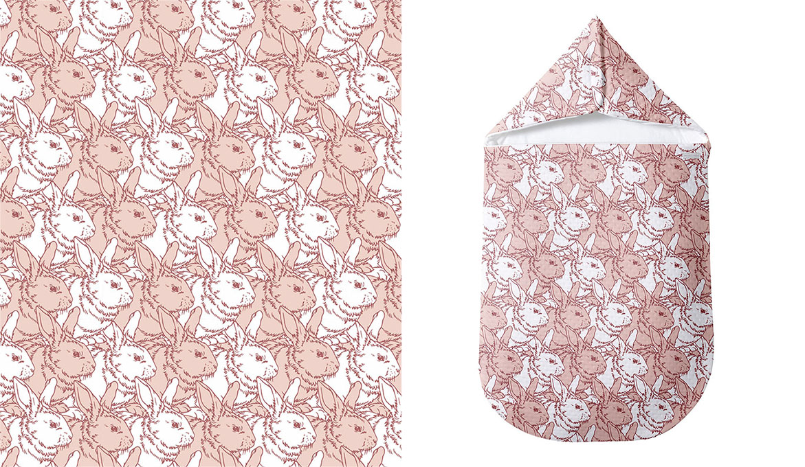 Rabbit's Hideout | Hand Drawing Surface Pattern & Illustration Design | Karolina Szymkiewicz